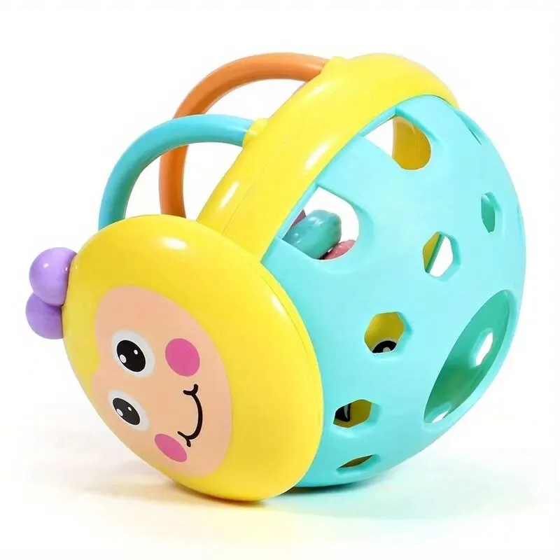 צעצוע לתינוק כדור אטלס לפתח כדור חודשים מפלסטיק פעמון בובה – תמונה 5