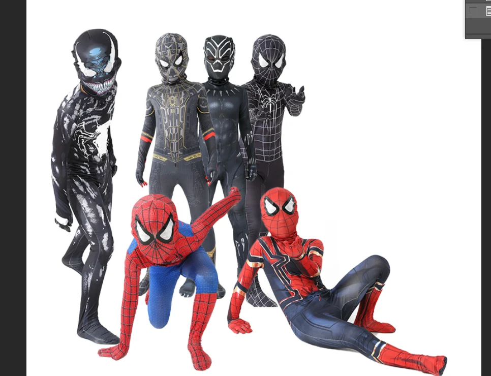 תחפושת ספיידרמן תלבושות Superhero | בגד גוף ספנדקס חליפה לילדים תפור לפי מידה – תמונה 2