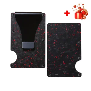 ארנק דמוי סיבי פחמן | ארנק דק מינימליסטי  לגברים  | rifd cashback בעל כרטיס אשראי יוקרתי