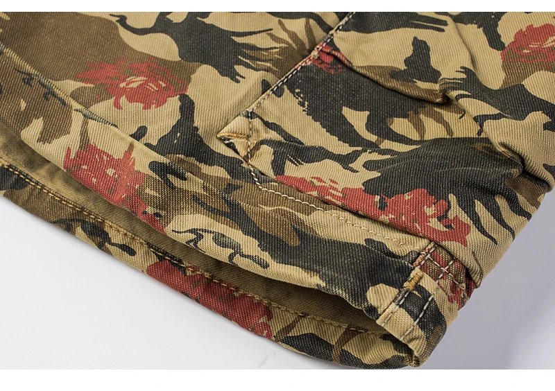 Men's Summer Floral Printed Cargo Shorts