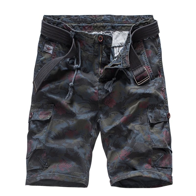 Men's Summer Floral Printed Cargo Shorts
