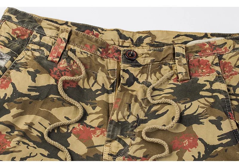 Men's Summer Floral Printed Cargo Shorts