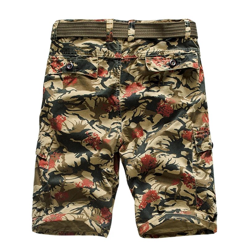 Men's Summer Floral Printed Cargo Shorts