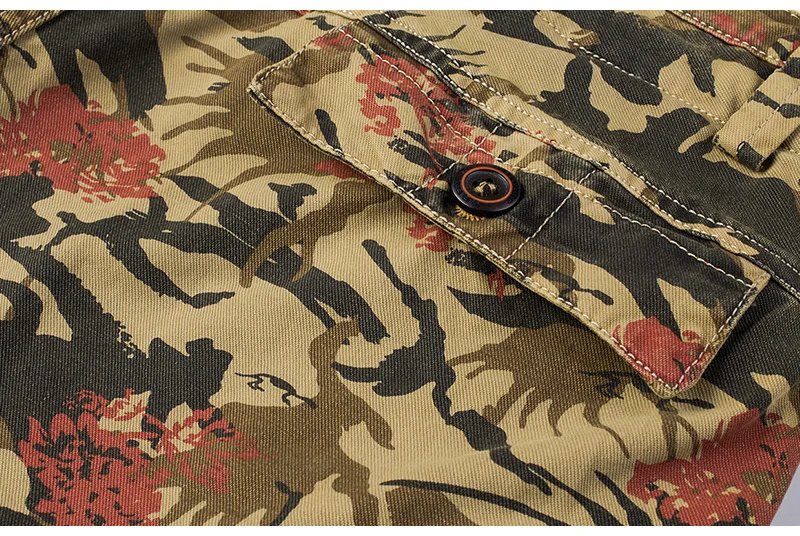 Men's Summer Floral Printed Cargo Shorts