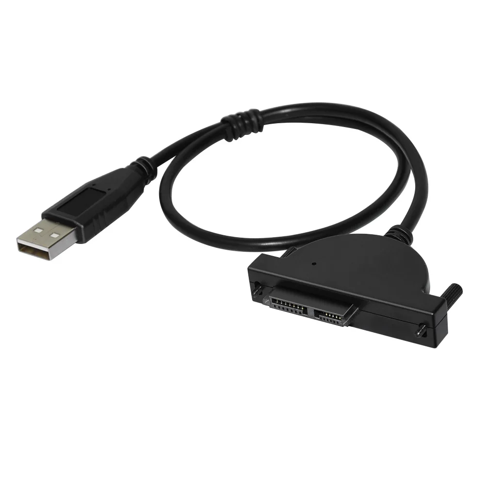 DeepFox USB 2.0 SATA כבל CD/DVD ROM כונן כבל אופטי נהג מתאם כבל עבור מחשב נייד מחשב נייד, , - AliExpress – תמונה 5