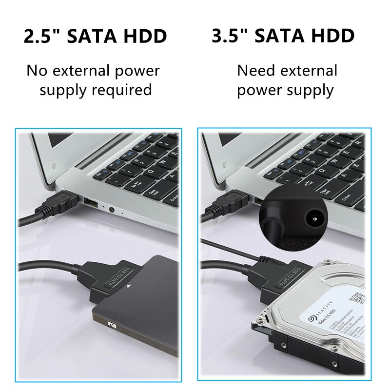 Sata כדי USB 3.0 כבל מתאם עבור 3.5/2.5 אינץ ssd hdd sata iii כונן קשיח ממיר דיסק קשיח תמיכה uasp עם 12v מתאם חשמל 12v, , - AliExpress – תמונה 5