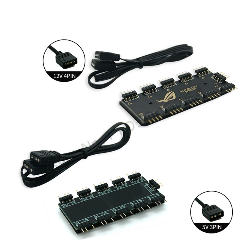 Splitter sync splitter, 12v 4pin/5v 3pin ארגון hub sync mi, , - AliExpress – תמונה 4