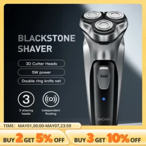 קנצ 'ן מכונת גילוח חשמל שחור לגברים 3D צף להב להב סוג-מכונת גילוח זקן נטענת-מכונת גילוח זקן