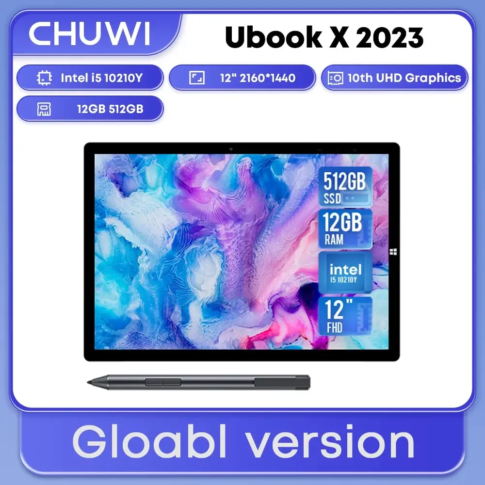 Chuwi 2023 ubook x 2 ב 1 מחשב נייד מחשב לוח 12GB 512Gb I5-10210Y 12 "2k השפתיים חלונות מסך 11 2.4g/5g wifi תמיכה לוח המקשים - AliExpress - צבע : 12GB Tablet ONLY - תקע סוג : US – תמונה 6