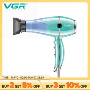 Vgr מייבש שיער מקצועי מייבש שיער 2400w גבוהה חימום הגנה מפני הגנה חזק רוח חזקה ייבוש שיער כלי עיצוב V-452