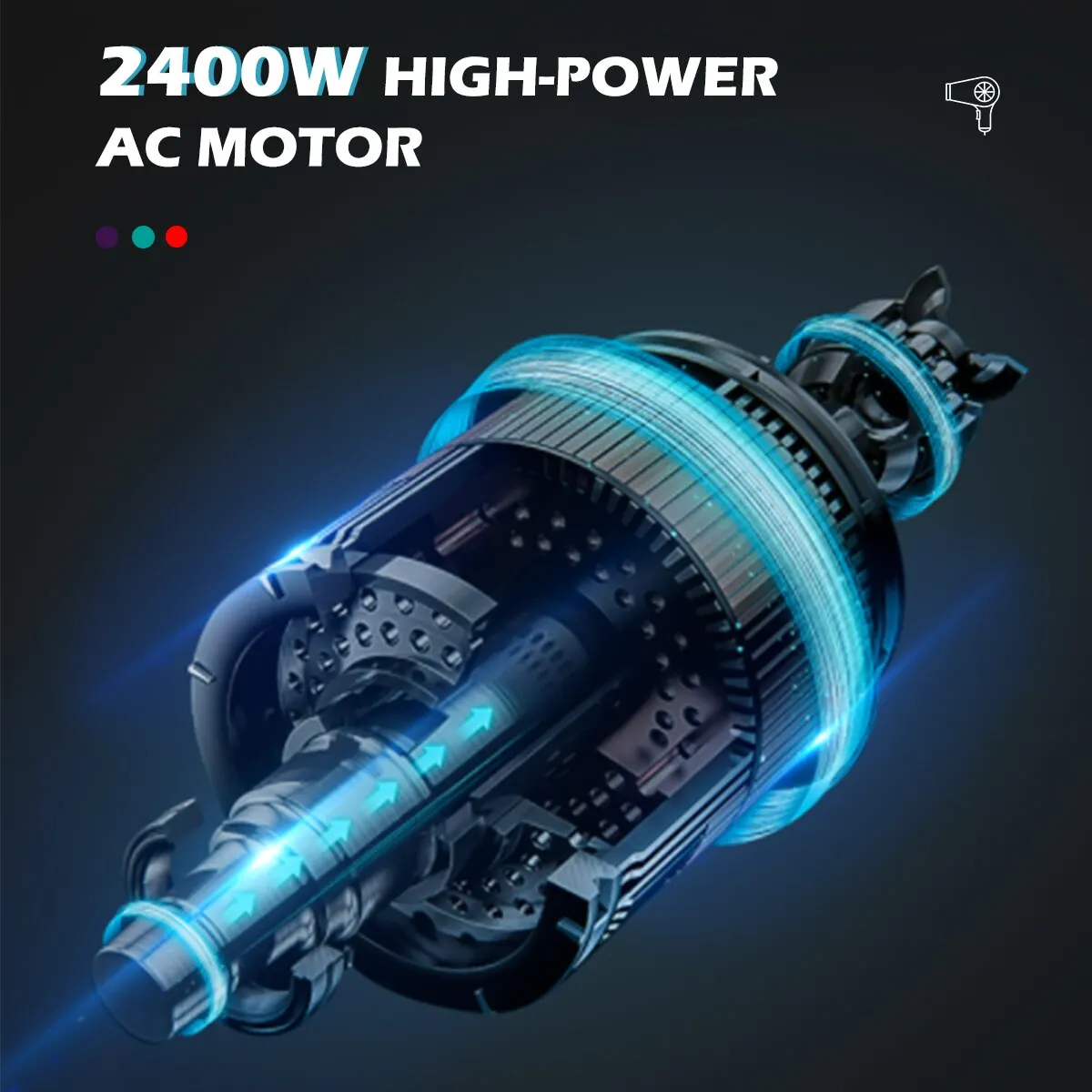 Vgr מייבש שיער מקצועי מייבש שיער 2400w גבוהה חימום הגנה מפני הגנה חזק רוח חזקה ייבוש שיער כלי עיצוב V-452 – תמונה 5