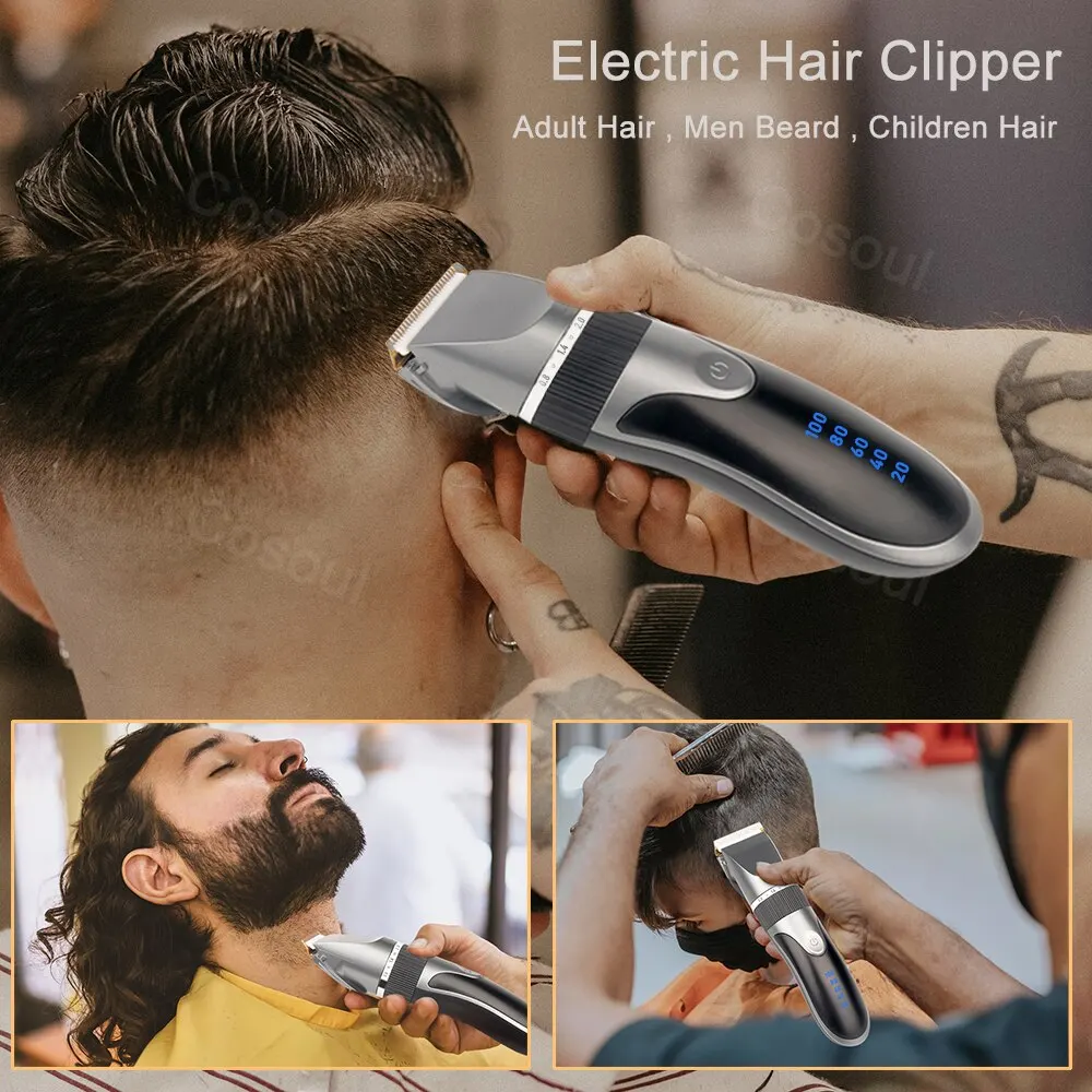 שיער clipper שיער ספר חשמלי קוצץ עבור גברים מבוגרים ילדים נטענת קוצץ שיער מכונת מקצועי – תמונה 3