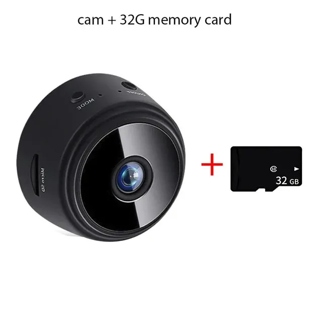 מיני wifi a9 1080p hd אלחוטי ניטור אבטחה צג מרחוק וידאו מצלמות וידאו מצלמות הבית חכם - AliExpress 30 - גודל חיישן : With 32G Card