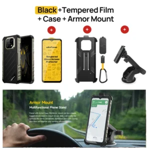 שריון uleone 22 אנדרואיד 13,16gb (8 + 8GB),128GB/256gb rom, 6.58 "120hz, 6600mah 3w, nfc, מצלמת לילה 64mp, גרסה גלובלית – AliExpress 509 – צבע : Black Combo 3 – ספינות מ : CN – גרסה : גלובלי גרסה – RAM : 8G – ROM : 256G