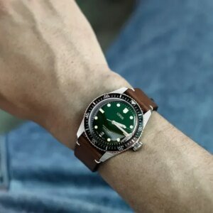 שעון גברים עם חגורה מוארת בצבעים ירוק ושחור בסגנון קז'ואלי, עם שלושה מנועים ידניים דקים ומנגנון קוורץ אוטומטי של Oris Divers לשנת 2025 - AliExpress 1511